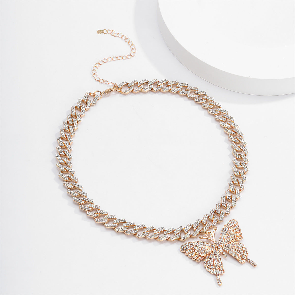 Cuban Big Butterfly Alloy Necklace