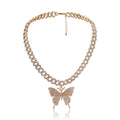 Cuban Big Butterfly Alloy Necklace