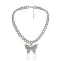 Cuban Big Butterfly Alloy Necklace