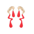 Liquid Irregular Alloy Water Drop Earrings - Niza Noir