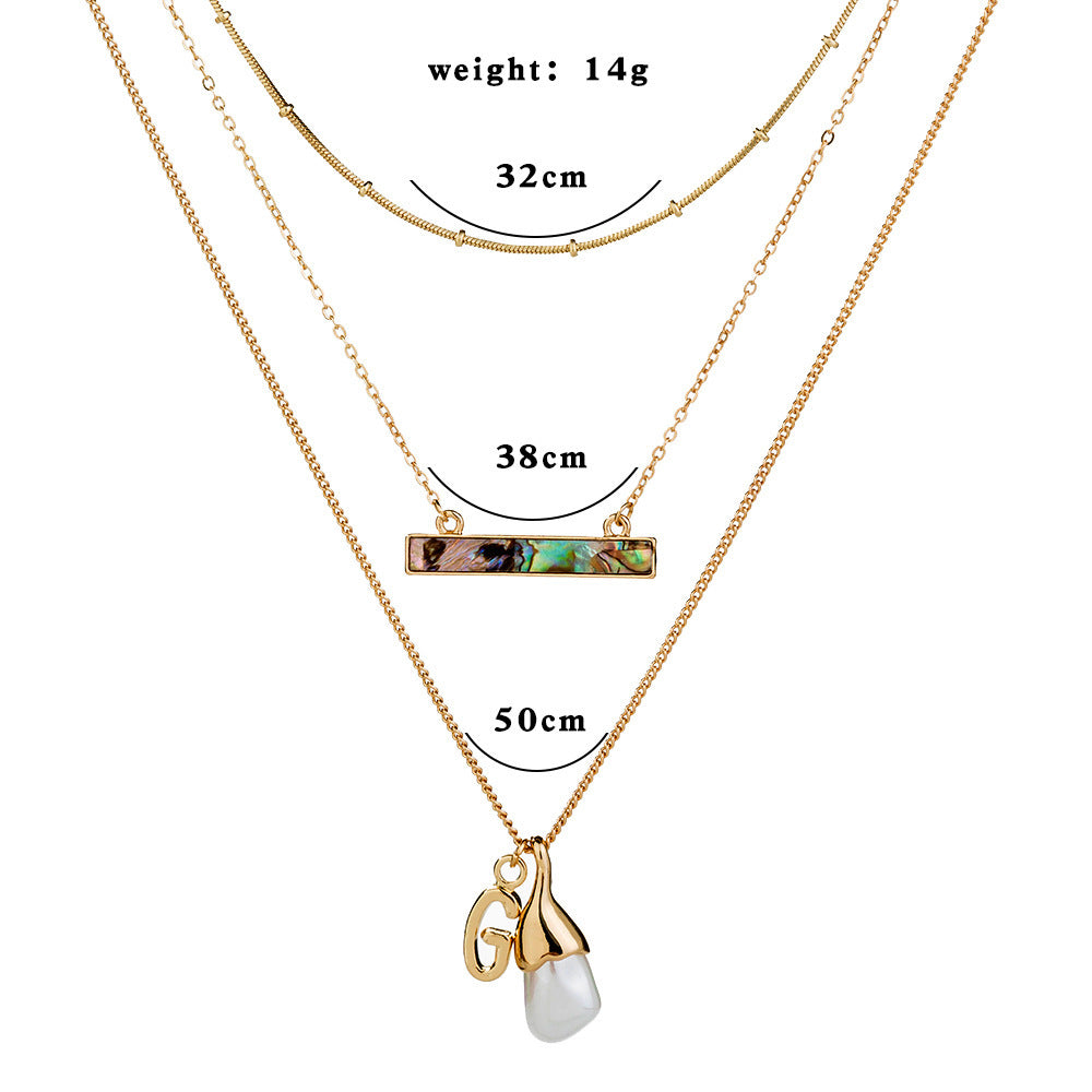 Simple Pearl Bar of Destiny Necklace - Niza Noir