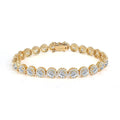 Hip Hop Full Rhinestone Single Row Bracelet