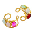 Women Multi Color Beaded Ring - Niza Noir