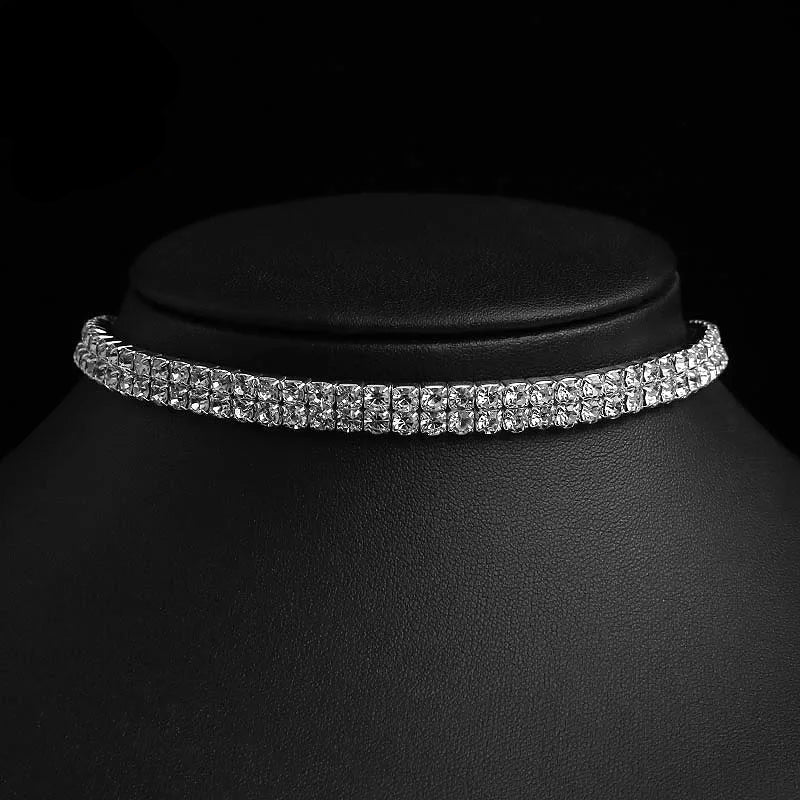 Rhinestone Choker Chain Necklace