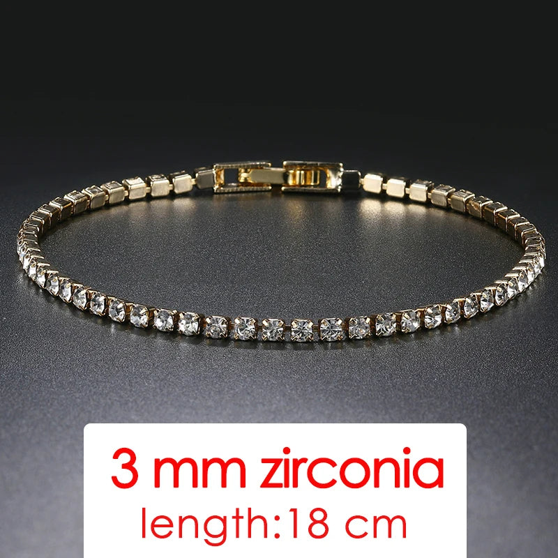 Simple Luxury Round Crystal Bangle