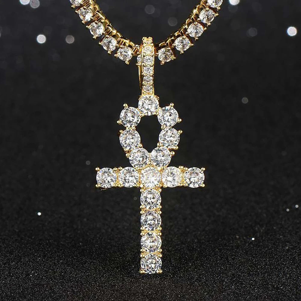 Hip Hop Cross Pendant Necklace