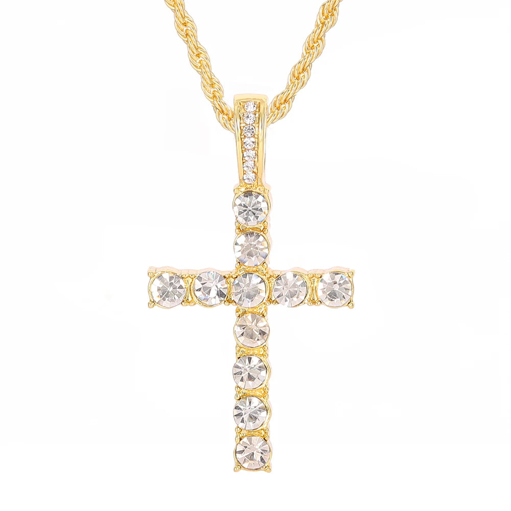Hip Hop Cross Pendant Necklace
