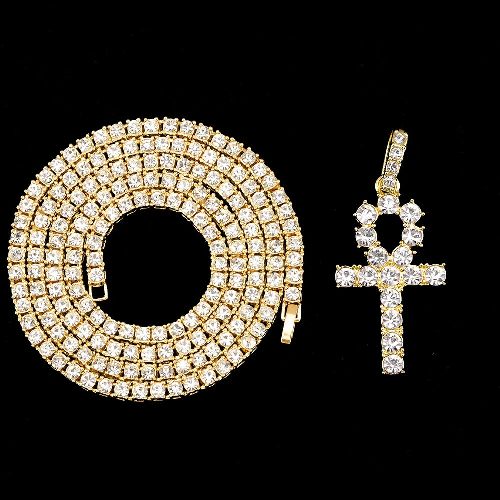 Hip Hop Cross Pendant Necklace