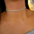 Rhinestone Choker Chain Necklace