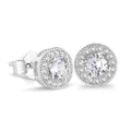 Fashion Round Zirconia Stud Earrings