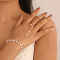 Pearl Butterfly Link Chain Bracelet