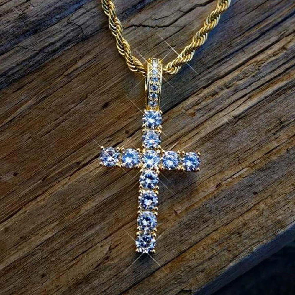 Hip Hop Cross Pendant Necklace