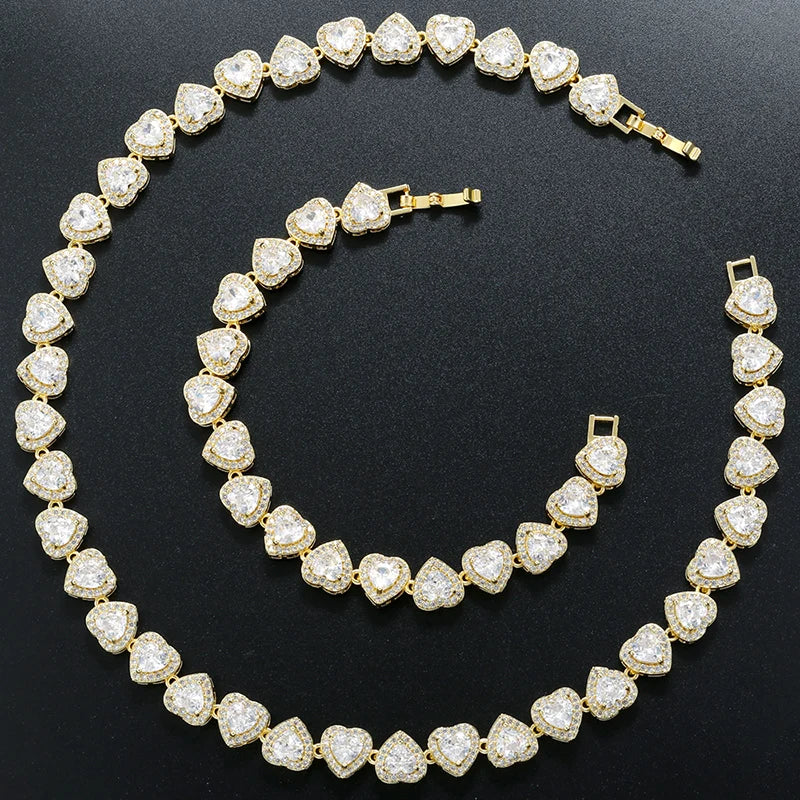 Sparkling Luxury Crystal Cuban Chain Necklace