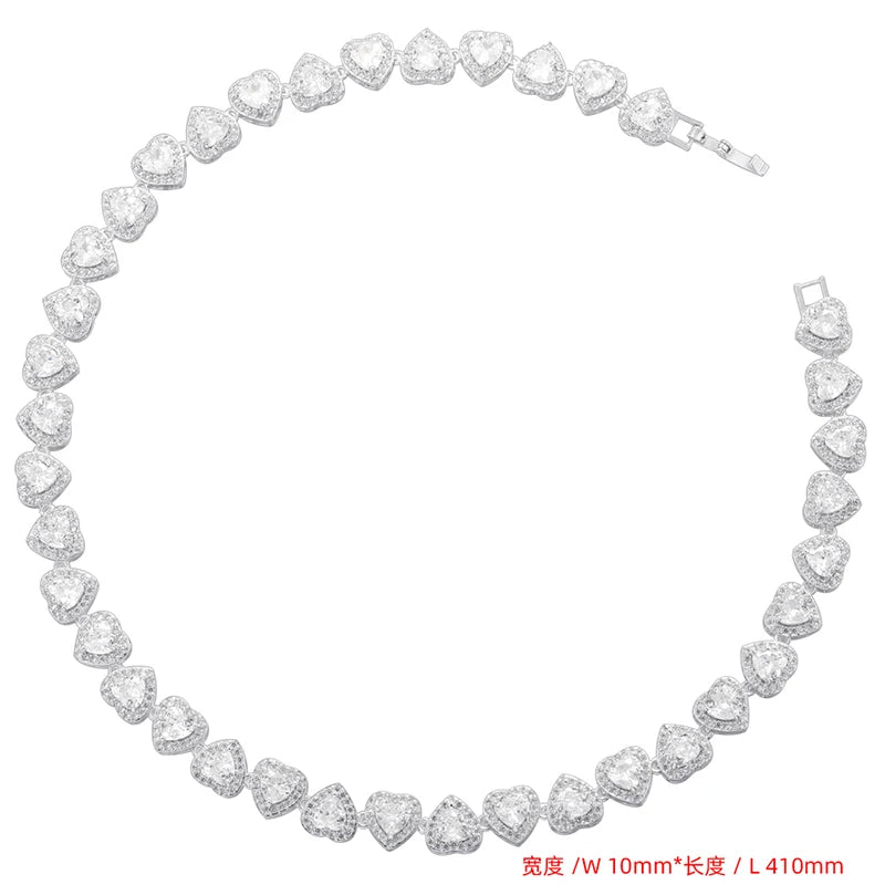 Sparkling Luxury Crystal Cuban Chain Necklace