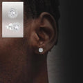 Fashion Round Zirconia Stud Earrings