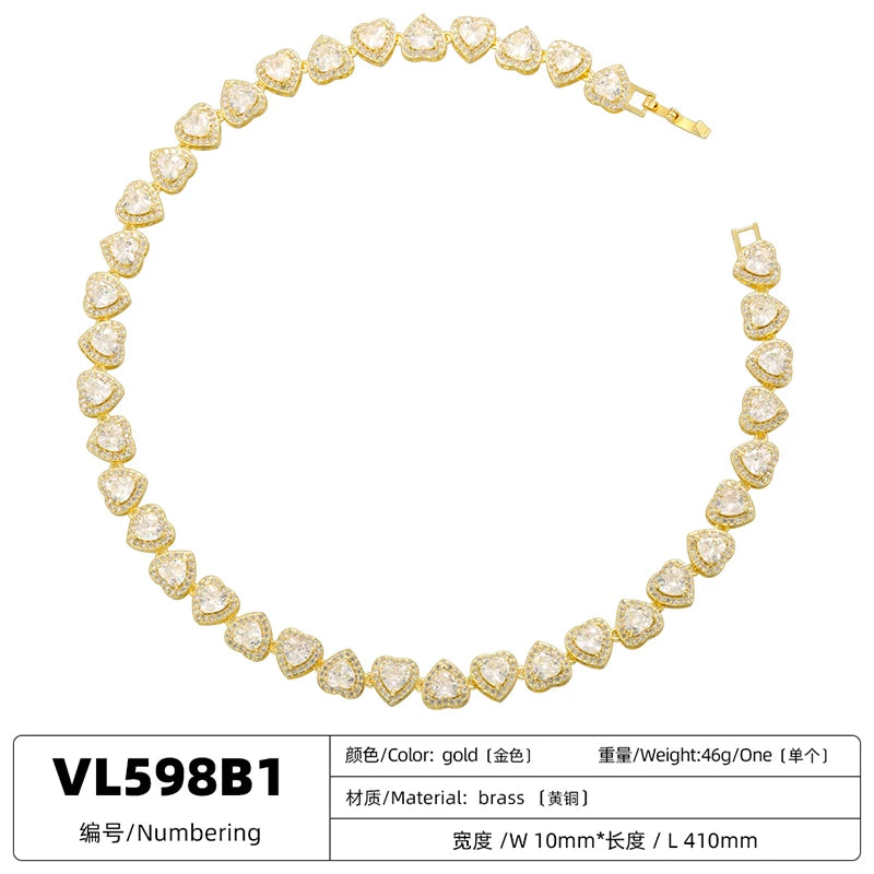 Sparkling Luxury Crystal Cuban Chain Necklace