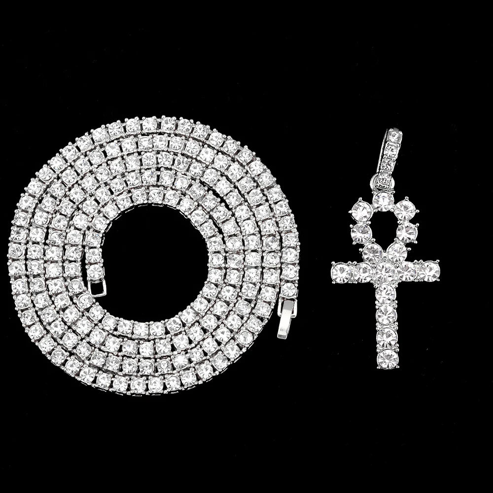 Hip Hop Cross Pendant Necklace