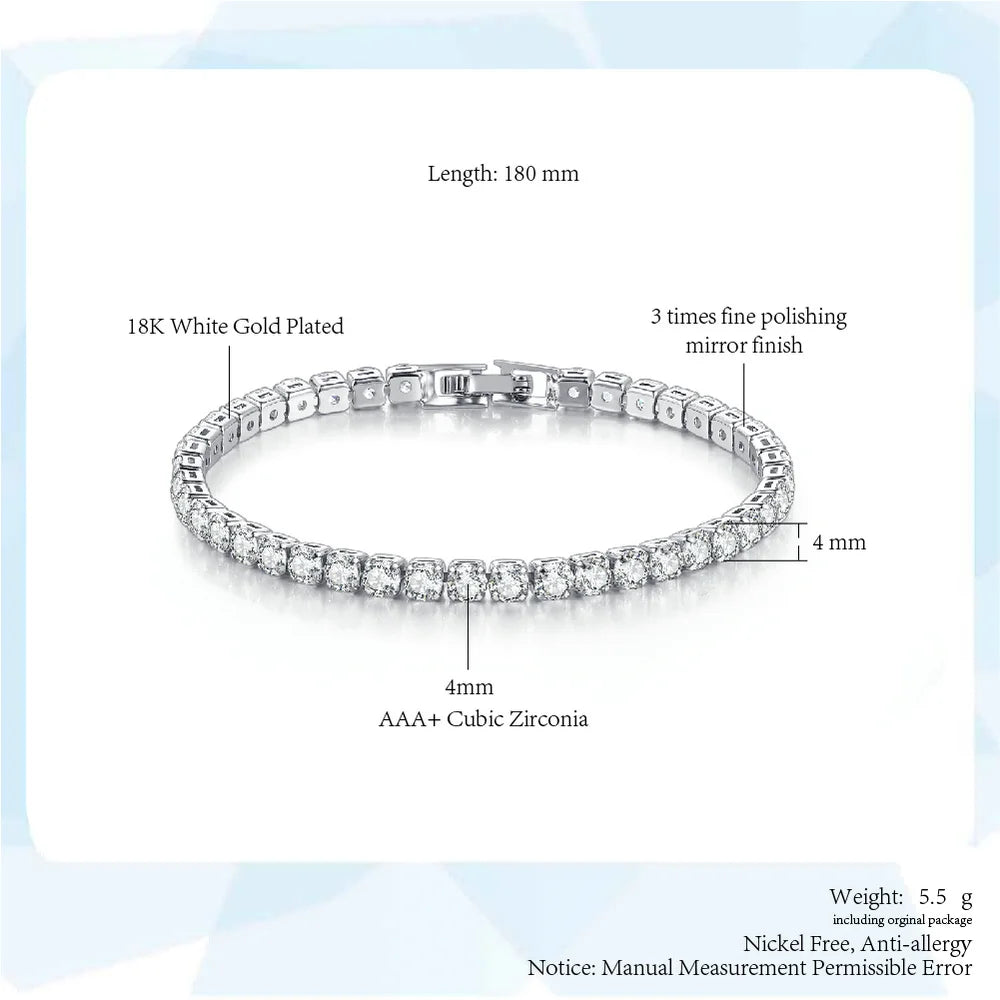 Simple Luxury Round Crystal Bangle
