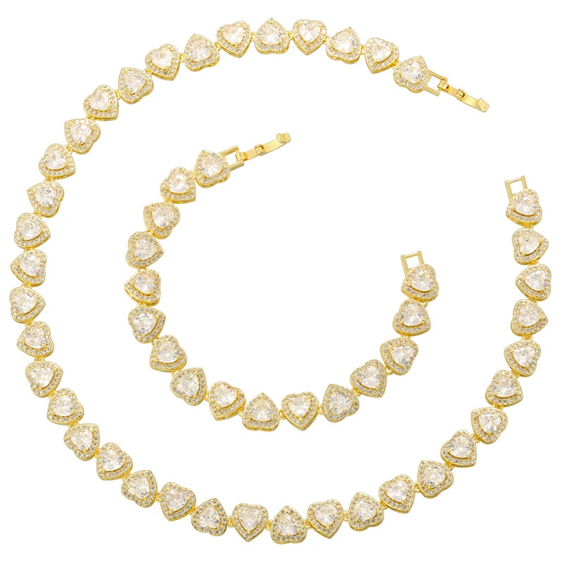 Sparkling Luxury Crystal Cuban Chain Necklace