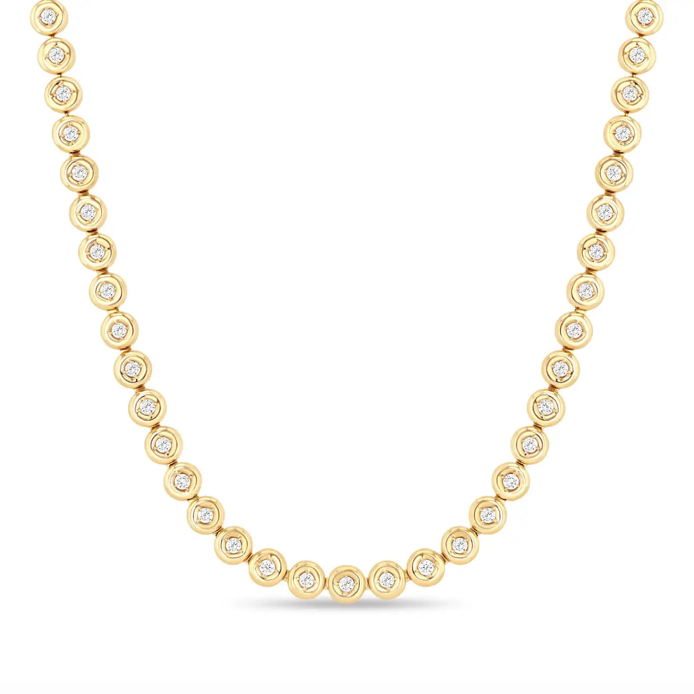 Geometric Round Shaped Dot Beaded Choker Necklace