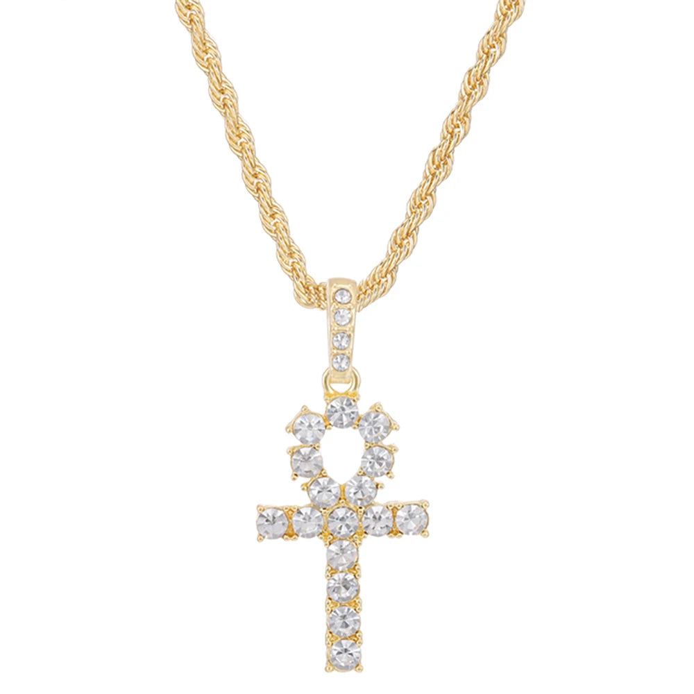 Hip Hop Cross Pendant Necklace