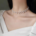 Fashion Sliver Color Crystal Choker Necklaces