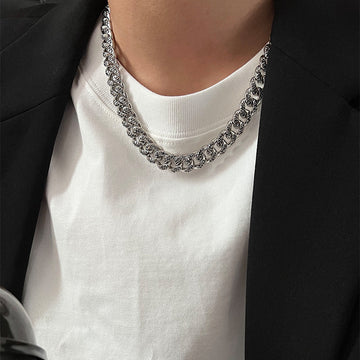 Diamond Studded Cuban Chain Necklace