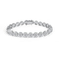 Hip Hop Full Rhinestone Single Row Bracelet